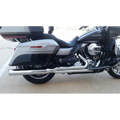 Black motorcycle with chrome details on a white background