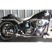 Black motorcycle with chrome details on a white background
