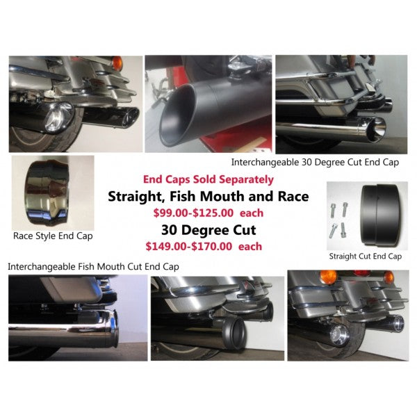 Collage of car exhaust systems with pricing and product details.