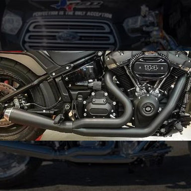 Close-up of a motorcycle engine with visible branding