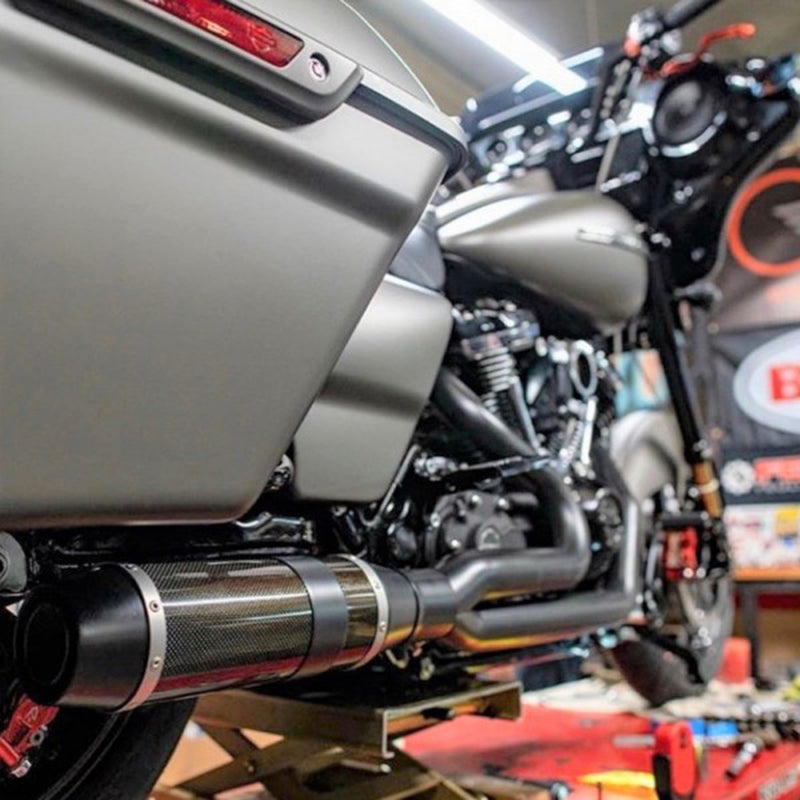 2017-2024 Harley Davidson Touring M8 Bobcat Full Exhaust - Black/Chrome