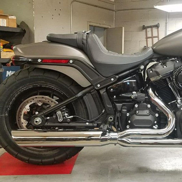 Fat Cat 2-Into-1 Exhaust for Harley Softail M8 (2018–2024) – Black/Chrome