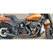 Harley Davidson motorcycle with orange and black color scheme on a white background