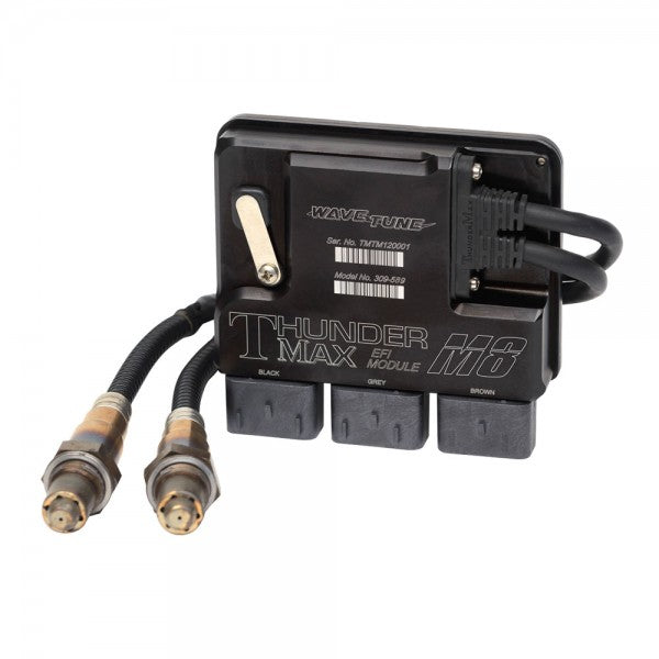 Black electronic module with 'Thunder Max' branding on a white background