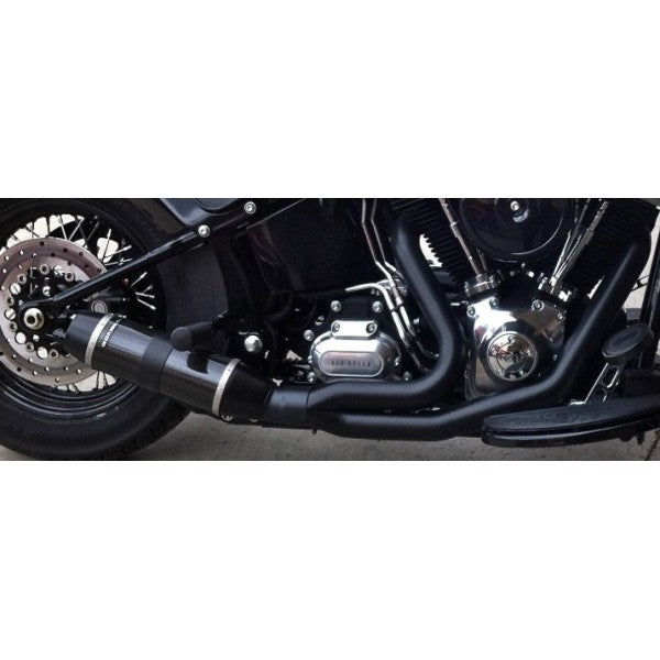 Close-up of a motorcycle's exhaust system on a white background