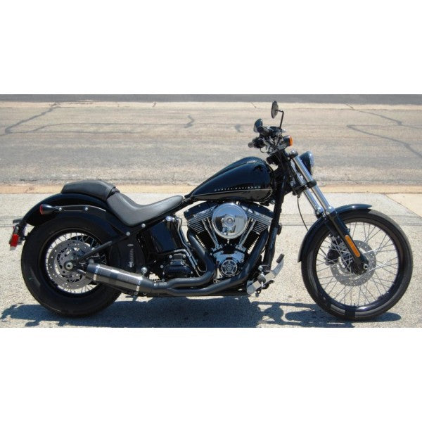 Black motorcycle on a paved road