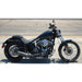 Black motorcycle on a paved road