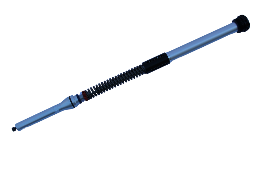 Blue and black伸展棒 on a white background