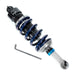 Shock absorber with blue springs on a white background