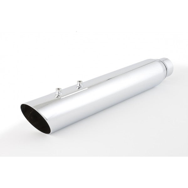 Chrome exhaust pipe on a white background