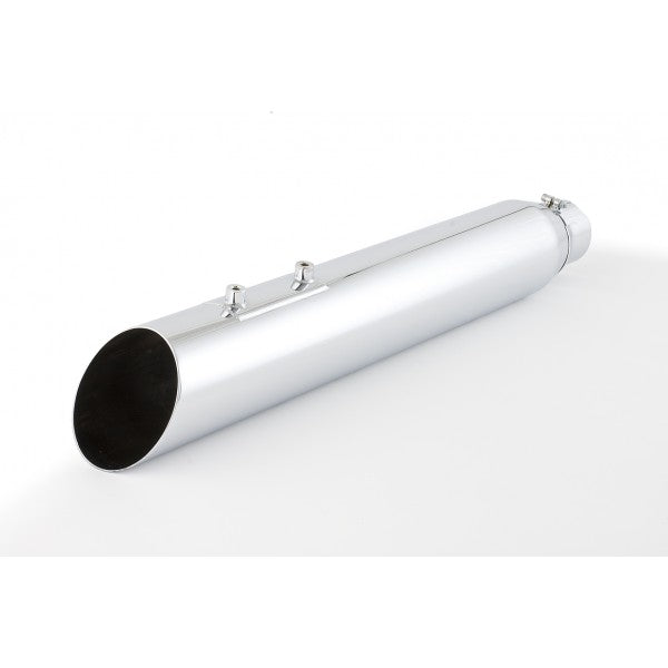 Chrome exhaust pipe on a white background
