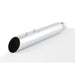 Chrome exhaust pipe on a white background