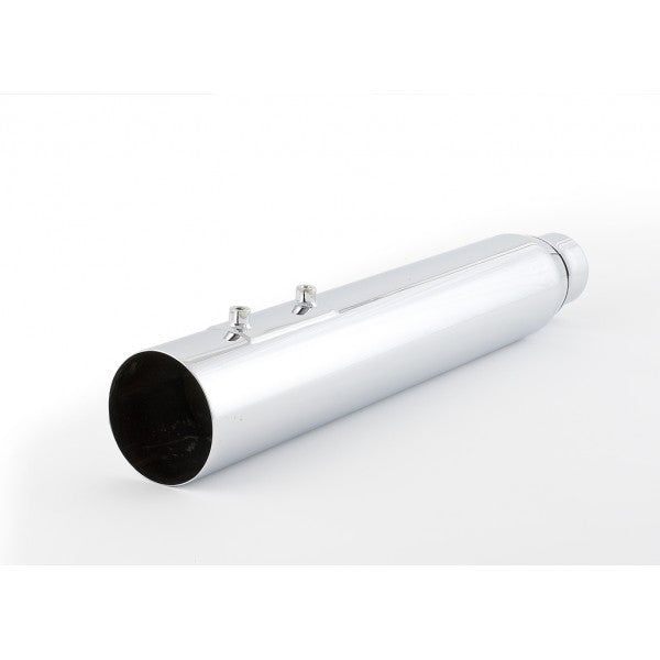 Chrome exhaust pipe on a white background