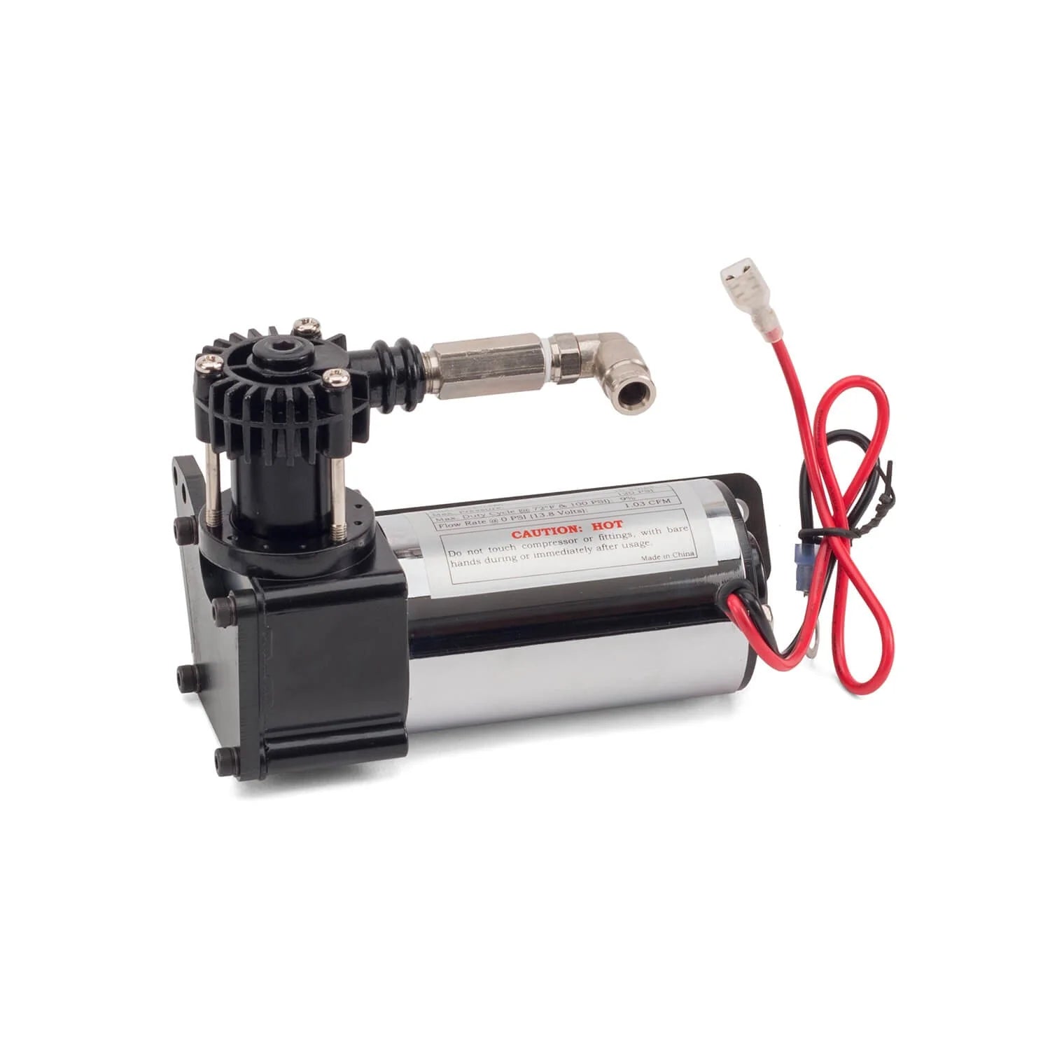 Small mechanical device with wiring on a white background